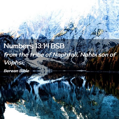 Picture 02 - Numbers 13:14 BSB - from the tribe of Naphtali, Nahbi son of - Bible Verse Picture