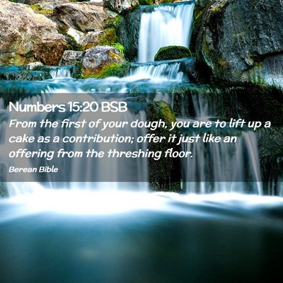 Picture 02 - Numbers 15:20 BSB - From the first of your dough, you are to lift up - Bible Verse Picture