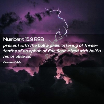 Picture 02 - Numbers 15:9 BSB - present with the bull a grain offering of - Bible Verse Picture