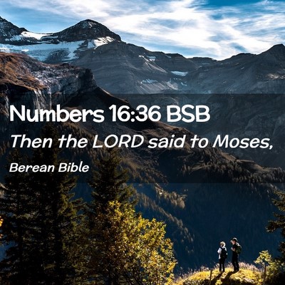 Picture 02 - Numbers 16:36 BSB - Then the LORD said to - Bible Verse Picture
