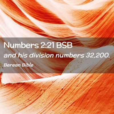 Picture 02 - Numbers 2:21 BSB - and his division numbers - Bible Verse Picture