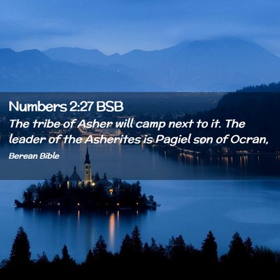Picture 02 - Numbers 2:27 BSB - The tribe of Asher will camp next to it. The - Bible Verse Picture