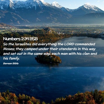 Picture 02 - Numbers 2:34 BSB - So the Israelites did everything the LORD - Bible Verse Picture
