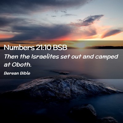 Picture 02 - Numbers 21:10 BSB - Then the Israelites set out and camped at - Bible Verse Picture
