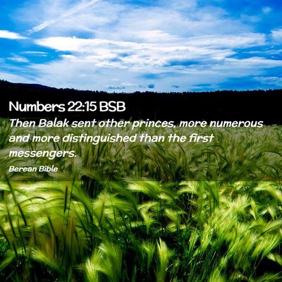 Picture 02 - Numbers 22:15 BSB - Then Balak sent other princes, more numerous and - Bible Verse Picture