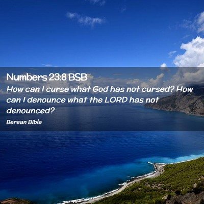 Picture 02 - Numbers 23:8 BSB - How can I curse what God has not cursed? How can - Bible Verse Picture