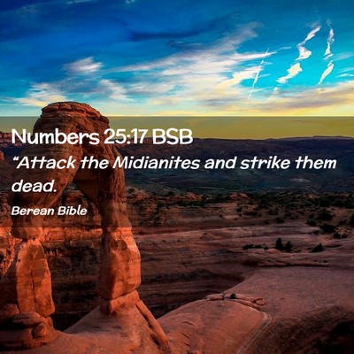 Picture 02 - Numbers 25:17 BSB - “Attack the Midianites and strike them - Bible Verse Picture