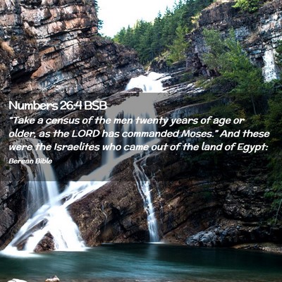 Picture 02 - Numbers 26:4 BSB - “Take a census of the men twenty years of age - Bible Verse Picture