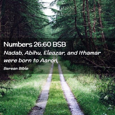 Picture 02 - Numbers 26:60 BSB - Nadab, Abihu, Eleazar, and Ithamar were born to - Bible Verse Picture