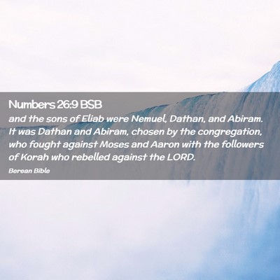 Picture 02 - Numbers 26:9 BSB - and the sons of Eliab were Nemuel, Dathan, and - Bible Verse Picture