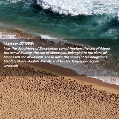 Picture 02 - Numbers 27:1 BSB - Now the daughters of Zelophehad son of Hepher, - Bible Verse Picture