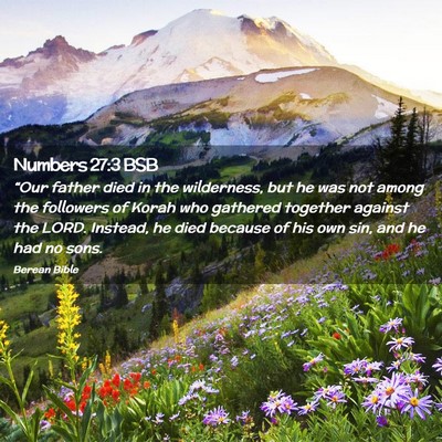 Picture 02 - Numbers 27:3 BSB - “Our father died in the wilderness, but he was - Bible Verse Picture