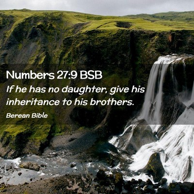 Picture 02 - Numbers 27:9 BSB - If he has no daughter, give his inheritance to - Bible Verse Picture