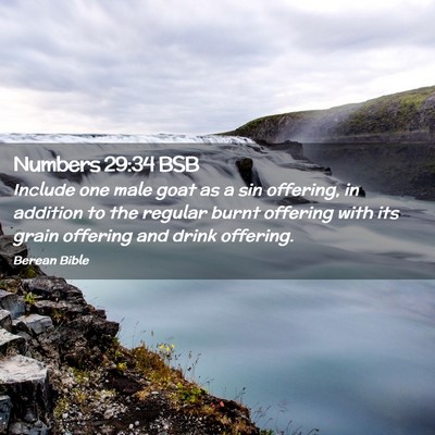 Picture 02 - Numbers 29:34 BSB - Include one male goat as a sin offering, in - Bible Verse Picture