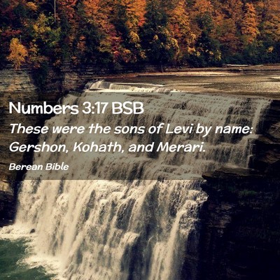 Picture 02 - Numbers 3:17 BSB - These were the sons of Levi by name: Gershon, - Bible Verse Picture