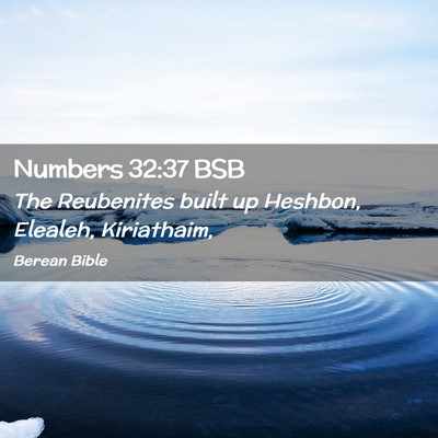 Picture 02 - Numbers 32:37 BSB - The Reubenites built up Heshbon, Elealeh, - Bible Verse Picture
