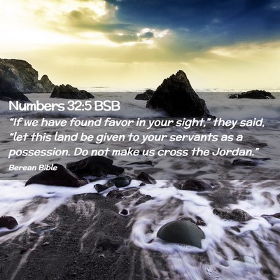 Picture 02 - Numbers 32:5 BSB - “If we have found favor in your sight,” they - Bible Verse Picture