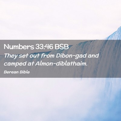 Picture 02 - Numbers 33:46 BSB - They set out from Dibon-gad and camped at - Bible Verse Picture