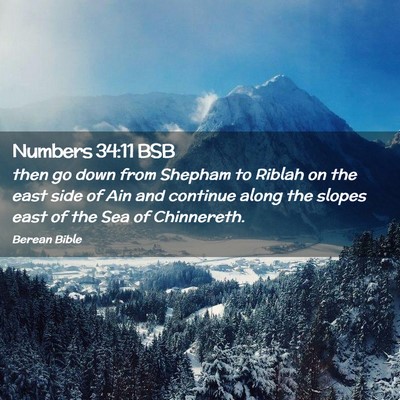 Picture 02 - Numbers 34:11 BSB - then go down from Shepham to Riblah on the east - Bible Verse Picture