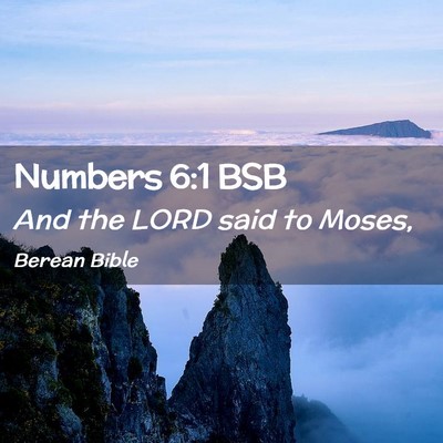 Picture 02 - Numbers 6:1 BSB - And the LORD said to - Bible Verse Picture