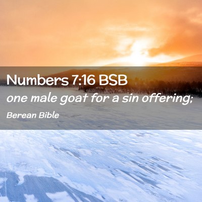 Picture 02 - Numbers 7:16 BSB - one male goat for a sin - Bible Verse Picture