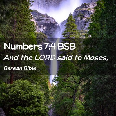 Picture 02 - Numbers 7:4 BSB - And the LORD said to - Bible Verse Picture