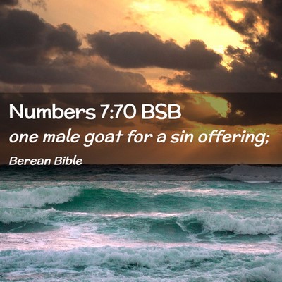 Picture 02 - Numbers 7:70 BSB - one male goat for a sin - Bible Verse Picture