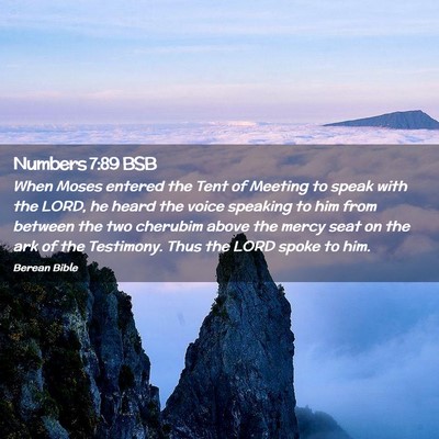 Picture 02 - Numbers 7:89 BSB - When Moses entered the Tent of Meeting to speak - Bible Verse Picture