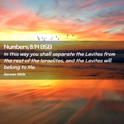Picture 02 - Numbers 8:14 BSB - In this way you shall separate the Levites from - Bible Verse Picture