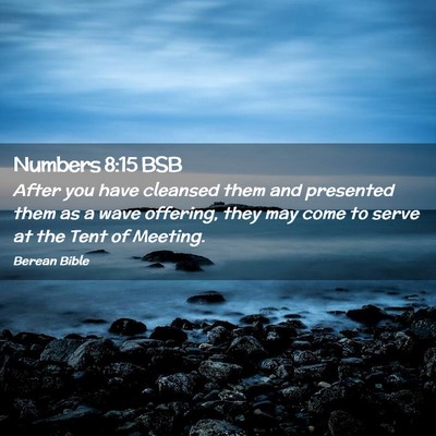 Picture 02 - Numbers 8:15 BSB - After you have cleansed them and presented them - Bible Verse Picture