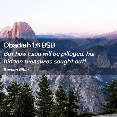 Picture 02 - Obadiah 1:6 BSB - But how Esau will be pillaged, his hidden - Bible Verse Picture