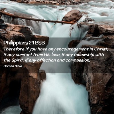 Picture 02 - Philippians 2:1 BSB - Therefore if you have any encouragement in - Bible Verse Picture