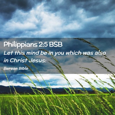 Picture 02 - Philippians 2:5 BSB - Let this mind be in you which was also in Christ - Bible Verse Picture