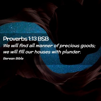 Picture 02 - Proverbs 1:13 BSB - We will find all manner of precious goods; we - Bible Verse Picture