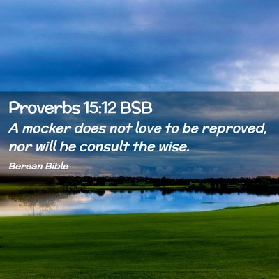 Picture 02 - Proverbs 15:12 BSB - A mocker does not love to be reproved, nor will - Bible Verse Picture