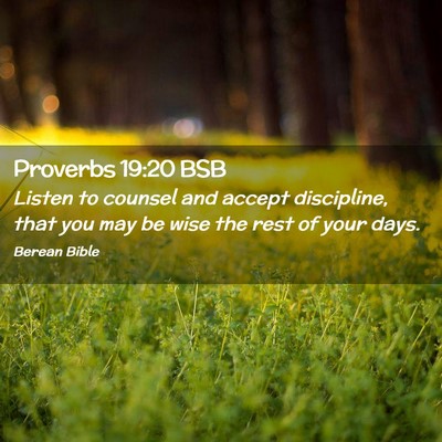 Picture 02 - Proverbs 19:20 BSB - Listen to counsel and accept discipline, that you - Bible Verse Picture