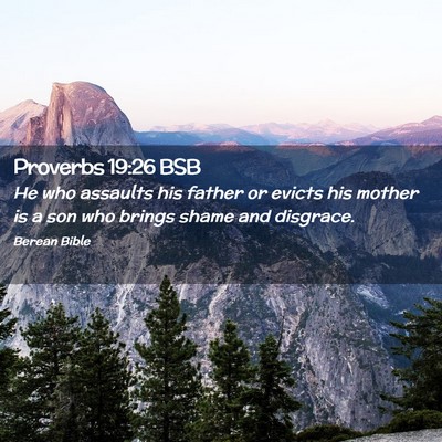 Picture 02 - Proverbs 19:26 BSB - He who assaults his father or evicts his mother - Bible Verse Picture