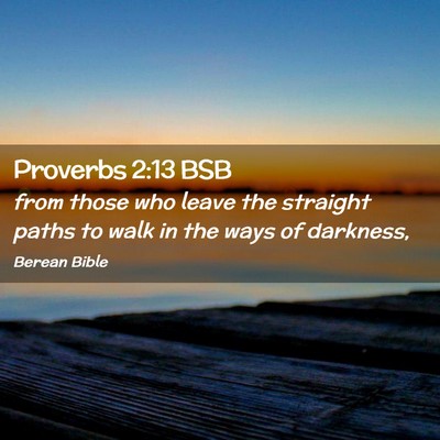 Picture 02 - Proverbs 2:13 BSB - from those who leave the straight paths to walk - Bible Verse Picture
