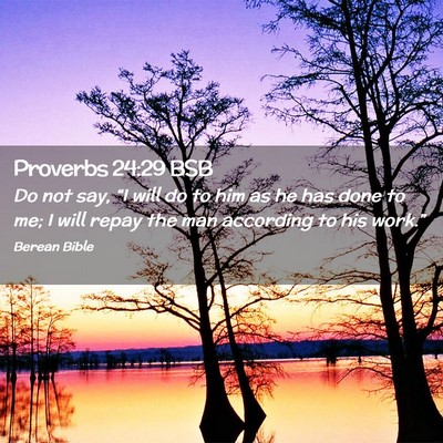 Picture 02 - Proverbs 24:29 BSB - Do not say, “I will do to him as he has done to - Bible Verse Picture