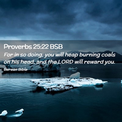 Picture 02 - Proverbs 25:22 BSB - For in so doing, you will heap burning coals on - Bible Verse Picture