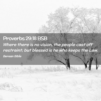Picture 02 - Proverbs 29:18 BSB - Where there is no vision, the people cast off - Bible Verse Picture