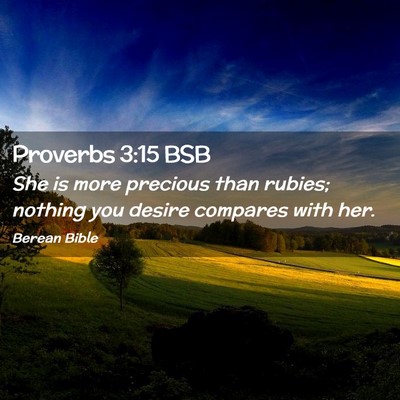 Picture 02 - Proverbs 3:15 BSB - She is more precious than rubies; nothing you - Bible Verse Picture