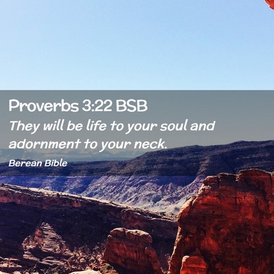 Picture 02 - Proverbs 3:22 BSB - They will be life to your soul and adornment to - Bible Verse Picture