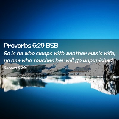 Picture 02 - Proverbs 6:29 BSB - So is he who sleeps with another man’s wife; no - Bible Verse Picture