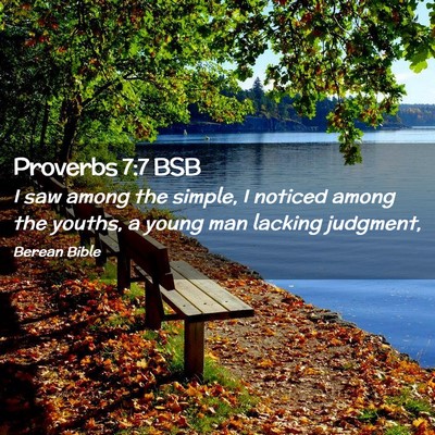 Picture 02 - Proverbs 7:7 BSB - I saw among the simple, I noticed among the - Bible Verse Picture