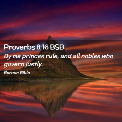 Picture 02 - Proverbs 8:16 BSB - By me princes rule, and all nobles who govern - Bible Verse Picture