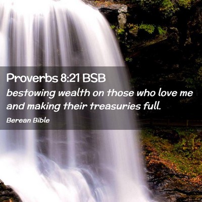 Picture 02 - Proverbs 8:21 BSB - bestowing wealth on those who love me and making - Bible Verse Picture