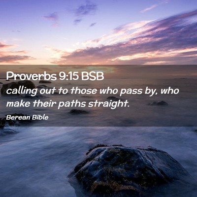 Picture 02 - Proverbs 9:15 BSB - calling out to those who pass by, who make their - Bible Verse Picture