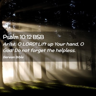 Picture 02 - Psalm 10:12 BSB - Arise, O LORD! Lift up Your hand, O God! Do not - Bible Verse Picture