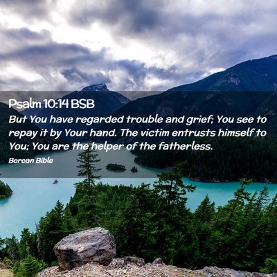 Picture 02 - Psalm 10:14 BSB - But You have regarded trouble and grief; You see - Bible Verse Picture